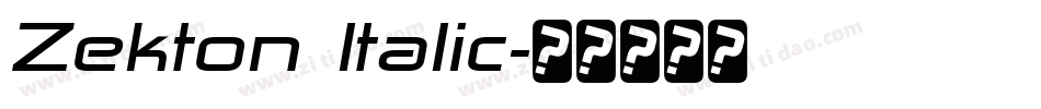 Zekton Italic字体转换